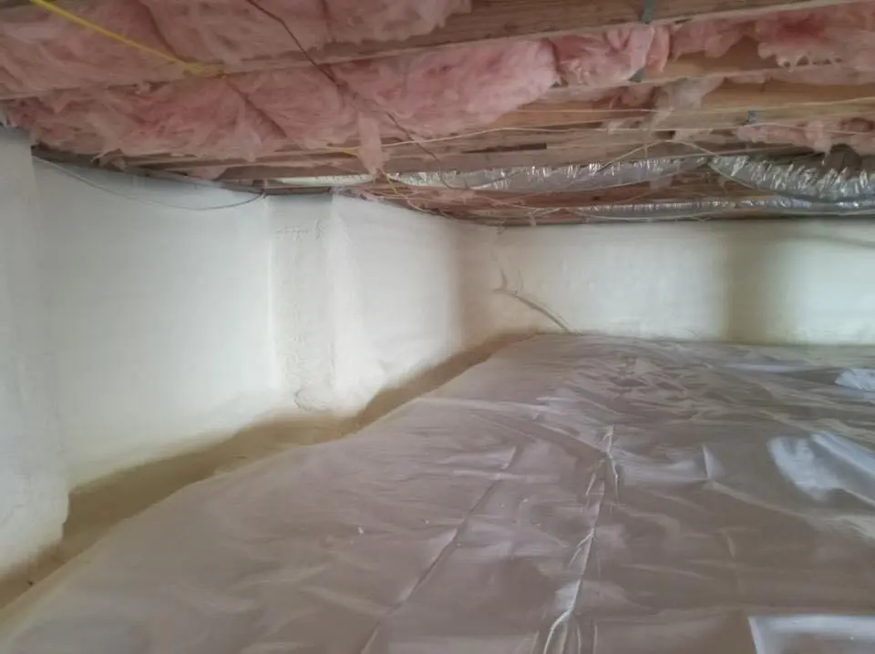 Crawl space encapsulation with closed-cell spray foam for Spray Foam Roofing in Warsaw